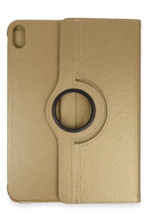 iPad 2022 10.9 (10.nesil) Kılıf 360 Tablet Deri Kılıf - Gold-(5796)