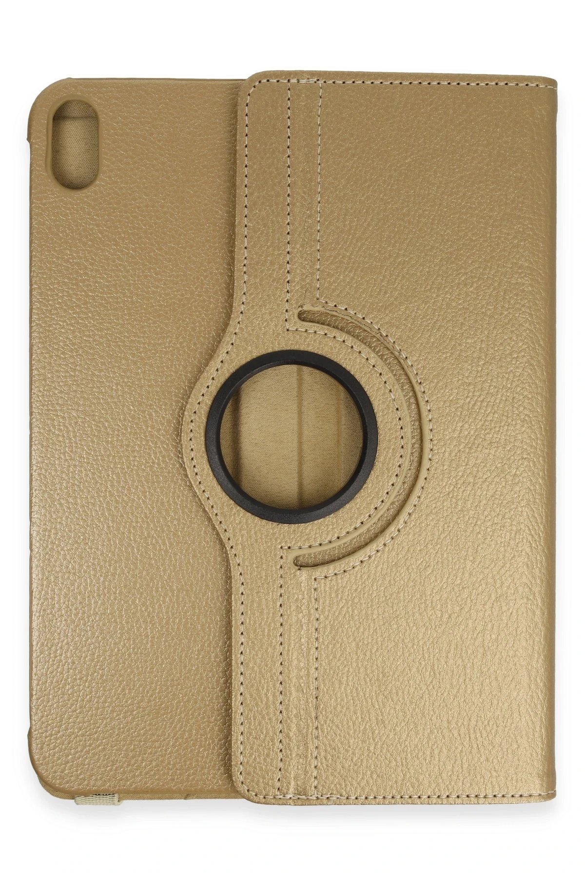 iPad 2022 10.9 (10.nesil) Kılıf 360 Tablet Deri Kılıf - Gold-(5796)