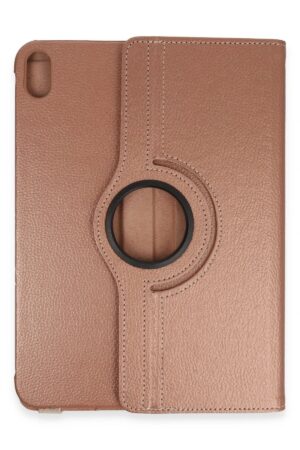 iPad 2022 10.9 (10.nesil) Kılıf 360 Tablet Deri Kılıf - Rose Gold-(5796)