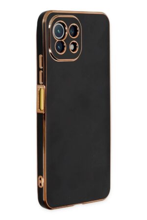 Xiaomi Mİ 11 Lite Kılıf Volet Silikon - Siyah-(5796)