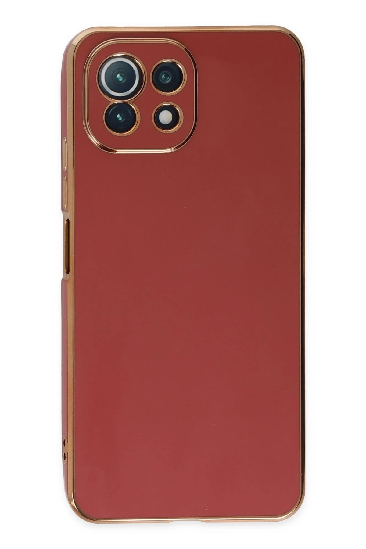 Xiaomi Mİ 11 Lite Kılıf Volet Silikon - Kırmızı-(5796) - Görsel 2