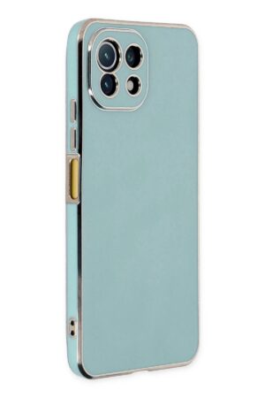 Xiaomi Mİ 11 Lite Kılıf Volet Silikon - Açık Yeşil-(5796)