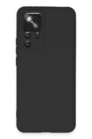 Xiaomi Mi 12T Pro Kılıf Nano içi Kadife Silikon - Siyah-(5796)