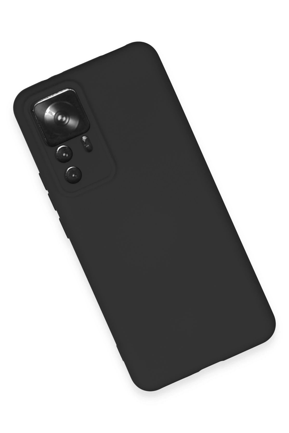 Xiaomi Mi 12T Pro Kılıf Nano içi Kadife Silikon - Siyah-(5796) - Görsel 3