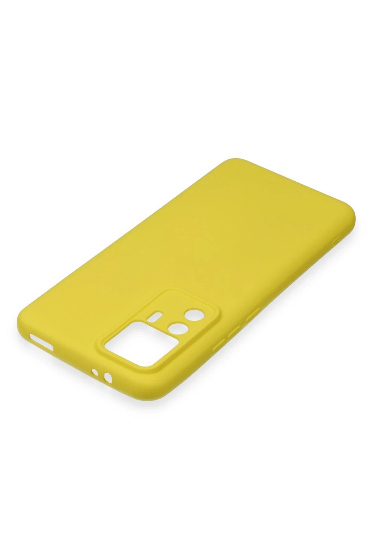 Xiaomi Mi 12T Pro Kılıf Nano içi Kadife Silikon - Sarı-(5796) - Görsel 4