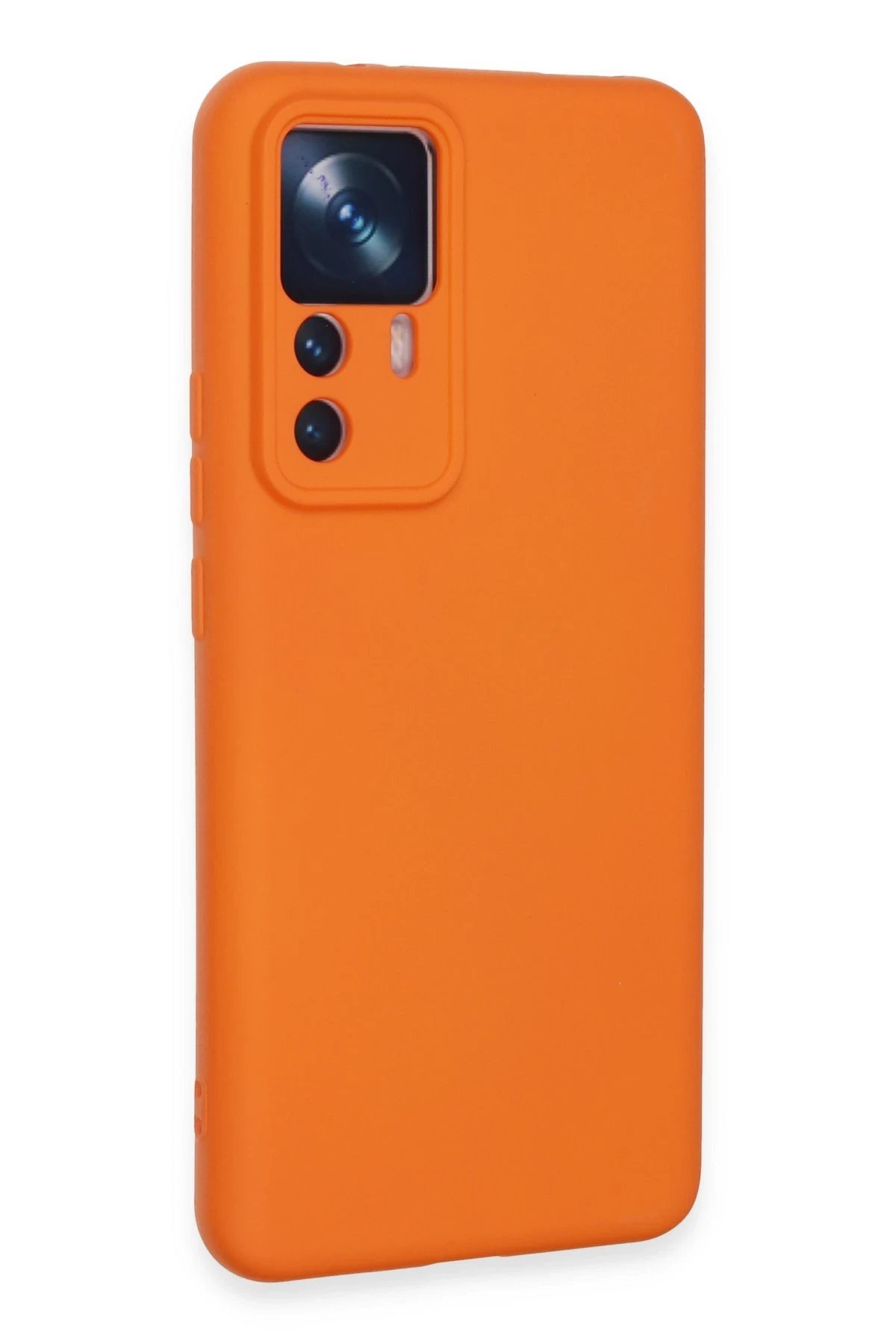 Xiaomi Mi 12T Pro Kılıf Nano içi Kadife Silikon - Turuncu-(5796) - Görsel 2