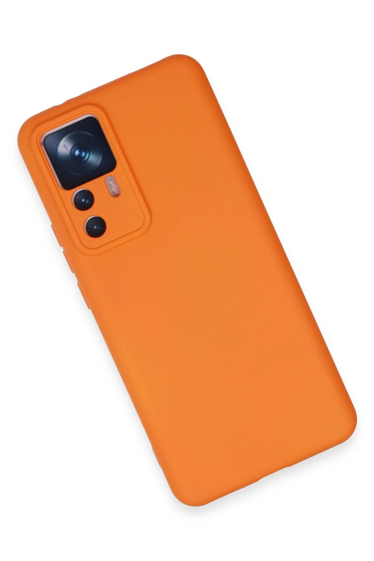 Xiaomi Mi 12T Pro Kılıf Nano içi Kadife Silikon - Turuncu-(5796) - Görsel 3