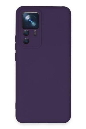 Xiaomi Mi 12T Pro Kılıf Nano içi Kadife Silikon - Mor-(5796)