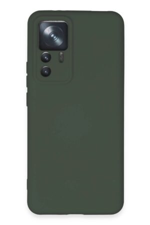 Xiaomi Mi 12T Pro Kılıf Nano içi Kadife Silikon - Koyu Yeşil-(5796)