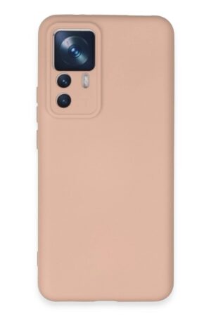 Xiaomi Mi 12T Pro Kılıf Nano içi Kadife Silikon - Pudra-(5796)