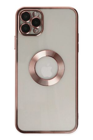iPhone 11 Pro Kılıf Slot Silikon - Rose Gold-(5796)