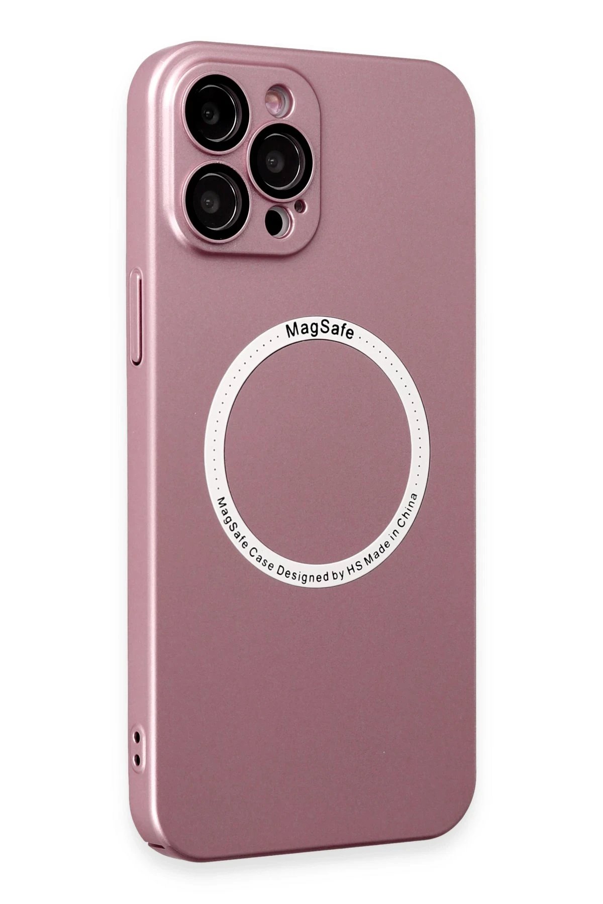 iPhone 12 Pro Kılıf Jack Magneticsafe Lens Silikon - Rose Gold-(5796) - Görsel 2