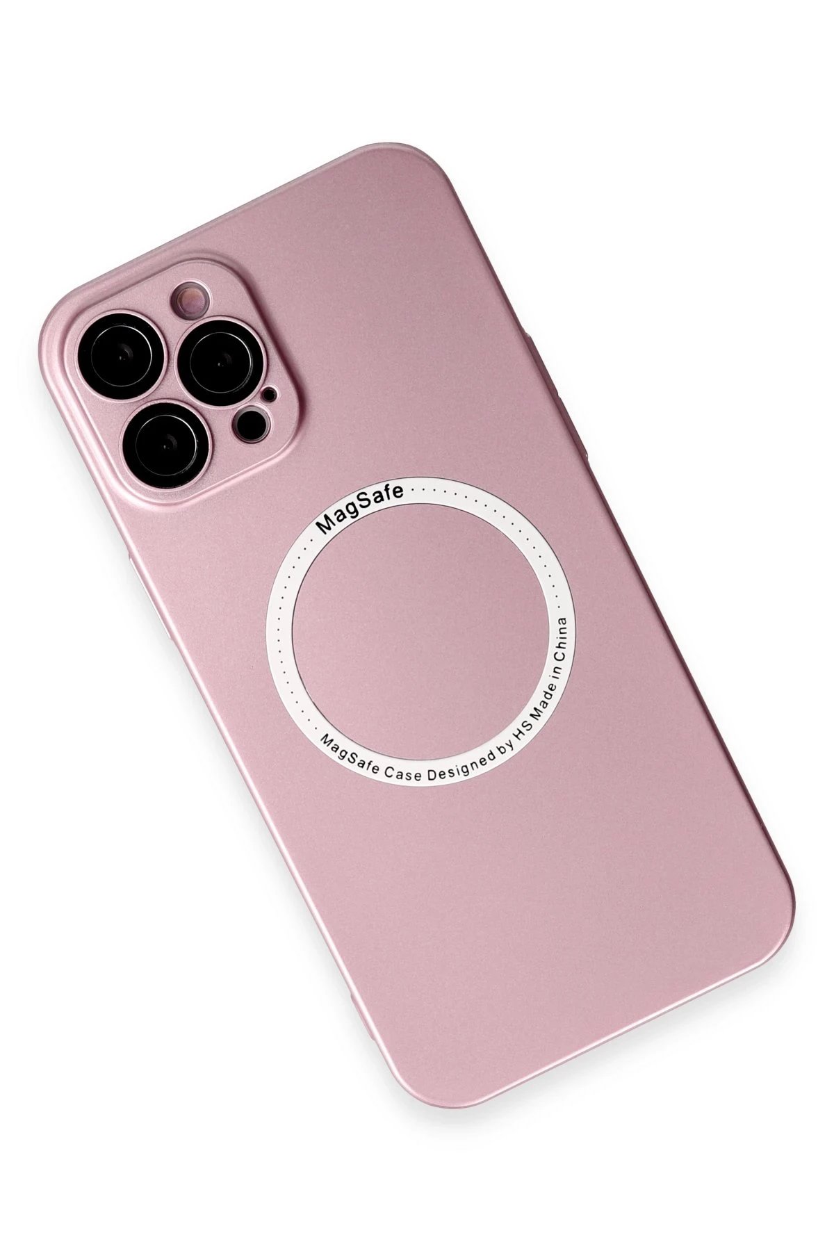 iPhone 12 Pro Kılıf Jack Magneticsafe Lens Silikon - Rose Gold-(5796) - Görsel 3