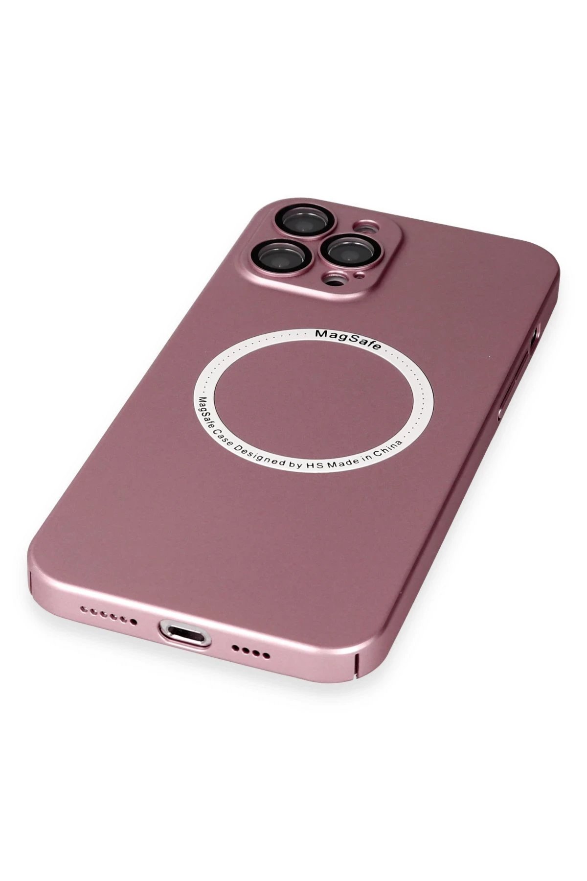 iPhone 12 Pro Kılıf Jack Magneticsafe Lens Silikon - Rose Gold-(5796) - Görsel 5