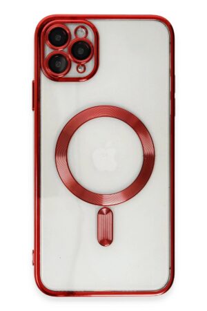 iPhone 11 Pro Max Kılıf Kross Magneticsafe Kapak - Kırmızı-(5796)