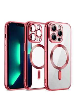 iPhone 12 Pro Kılıf Kross Magneticsafe Kapak - Kırmızı-(5796)