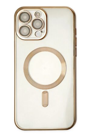 iPhone 13 Pro Kılıf Kross Magneticsafe Kapak - Gold-(5796)
