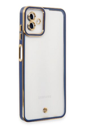 Samsung Galaxy A04 Kılıf Liva Lens Silikon - Mavi-(5796)