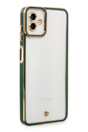 Samsung Galaxy A04 Kılıf Liva Lens Silikon - Yeşil-(5796)