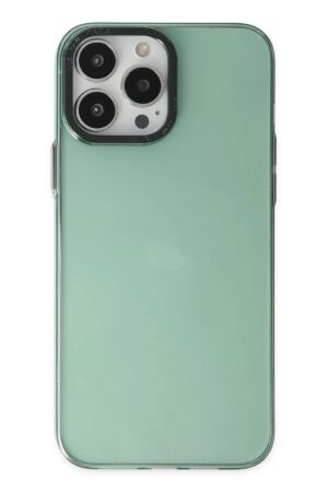 iPhone 14 Pro Kılıf Anka PC Sert Metal Kapak - Yeşil-(5796)