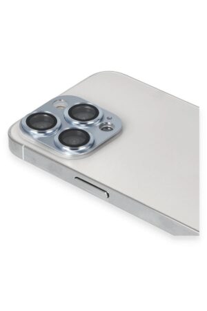 iPhone 13 Pro Max Pers Alüminyum Kamera Lens - Sierra Blue-(5796)