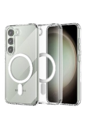 Samsung Galaxy S23 Plus Kılıf Magneticsafe Şeffaf Silikon - Şeffaf-(5796)