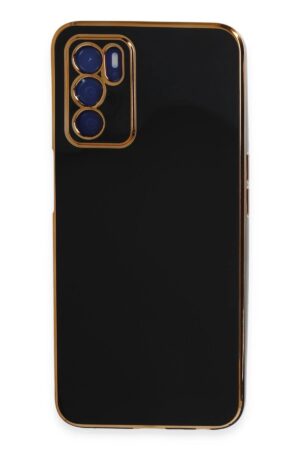 Oppo A16 Kılıf Volet Silikon - Siyah-(5796)