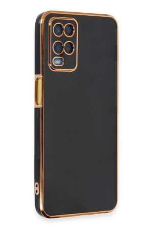 Oppo A54 4G Kılıf Volet Silikon - Siyah-(5796)