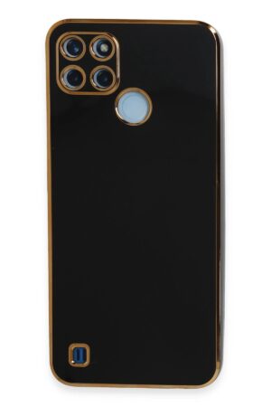 Realme C25Y Kılıf Volet Silikon - Siyah-(5796)