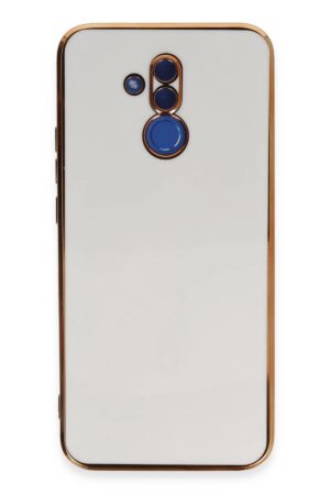 Huawei Mate 20 Lite Kılıf Volet Silikon - Beyaz-(5796)