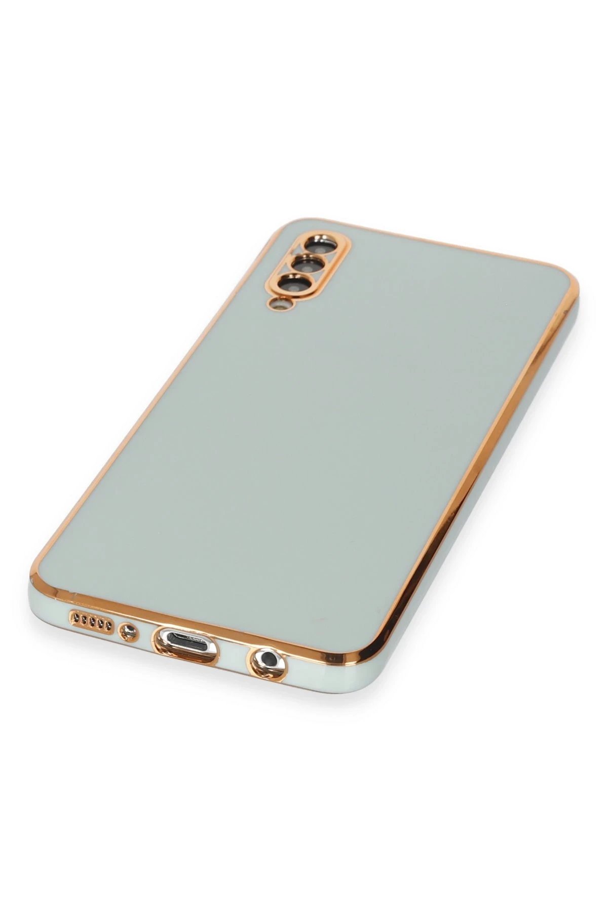Samsung Galaxy A50 Kılıf Volet Silikon - Açık Yeşil-(5796) - Görsel 5