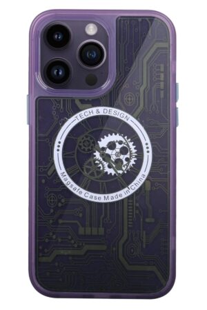 iPhone 14 Pro Kılıf Magic Magneticsafe Silikon - Derin Mor-(5796)