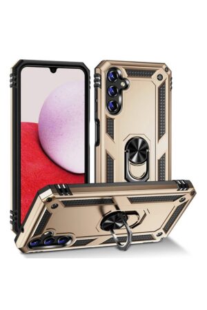 Samsung Galaxy A04S Kılıf Sofya Yüzüklü Silikon Kapak - Gold-(5796)