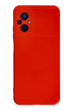 Xiaomi Poco M5 Kılıf Nano içi Kadife Silikon - Kırmızı-(5796)