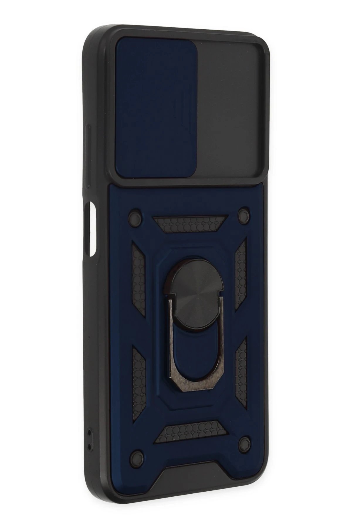 Xiaomi Poco M5 Kılıf Pars Lens Yüzüklü Silikon - Lacivert-(5796) - Görsel 2