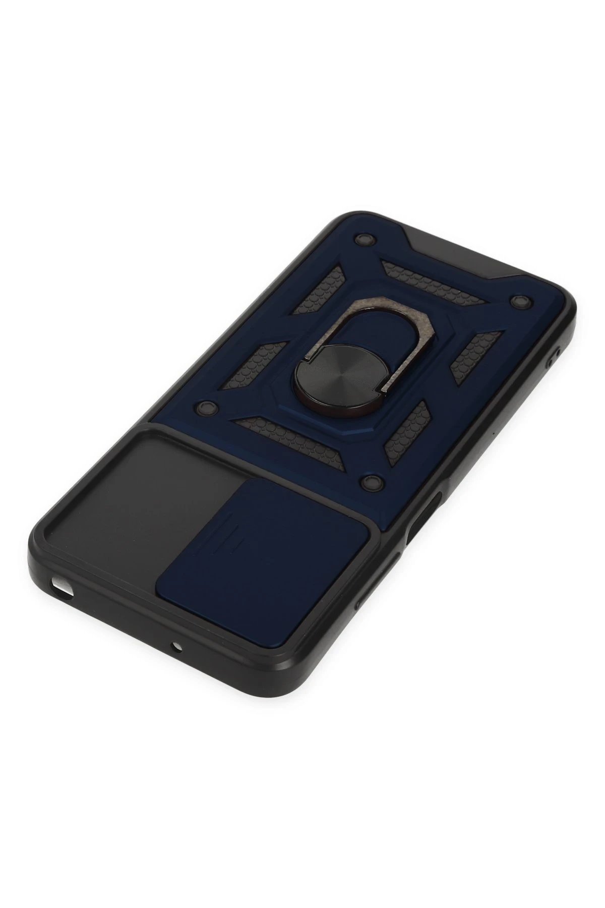 Xiaomi Poco M5 Kılıf Pars Lens Yüzüklü Silikon - Lacivert-(5796) - Görsel 4