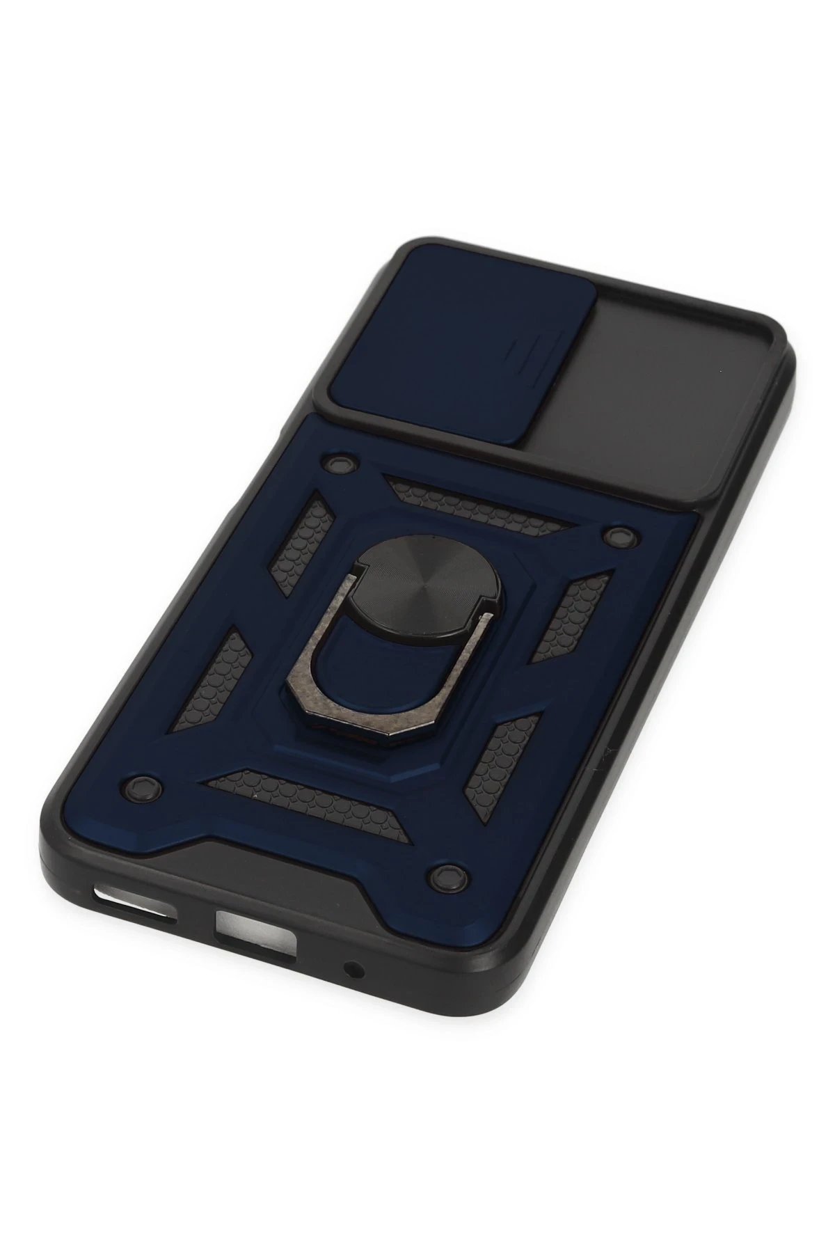 Xiaomi Poco M5 Kılıf Pars Lens Yüzüklü Silikon - Lacivert-(5796) - Görsel 5