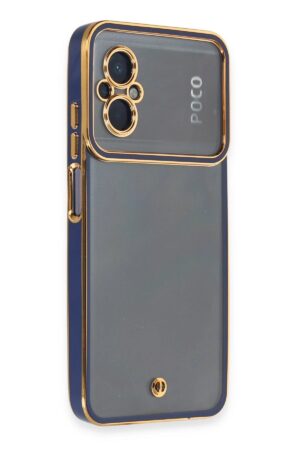 Xiaomi Poco M5 Kılıf Liva Lens Silikon - Mavi-(5796)