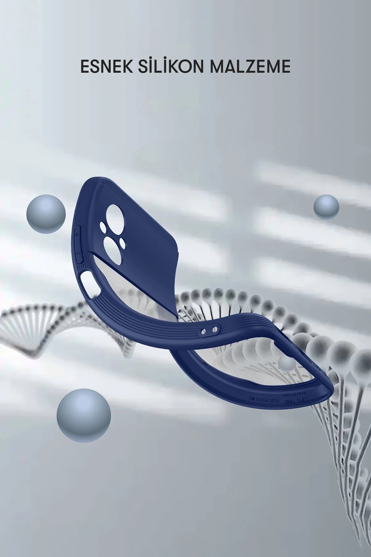 Xiaomi Poco M5 Kılıf Platin Silikon - Kırmızı-(5796) - Görsel 2