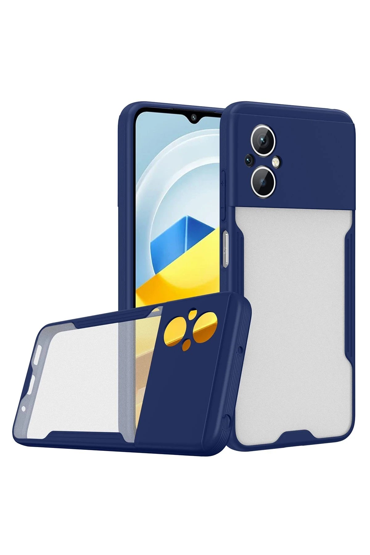 Xiaomi Poco M5 Kılıf Platin Silikon - Lacivert-(5796)