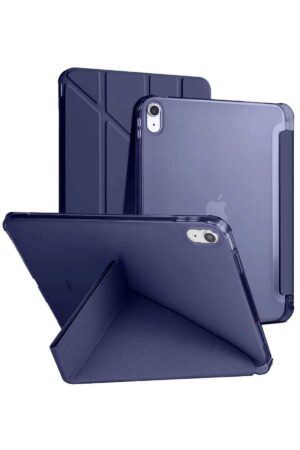 iPad 2022 10.9 (10.nesil) Kılıf Kalemlikli Mars Tablet Kılıfı - Lacivert-(5796)