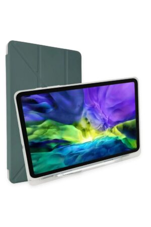 Samsung Galaxy T737 Tab S7 FE 12.4 Kılıf Kalemlikli Mars Tablet Kılıfı - Koyu Yeşil-(5796)