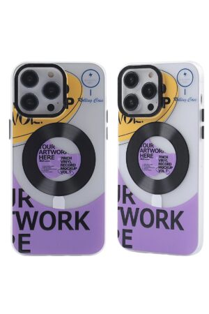 iPhone 14 Pro Max Kılıf Apollo Magneticsafe Desenli Kapak - Apollo Şeffaf - 6-(5796)