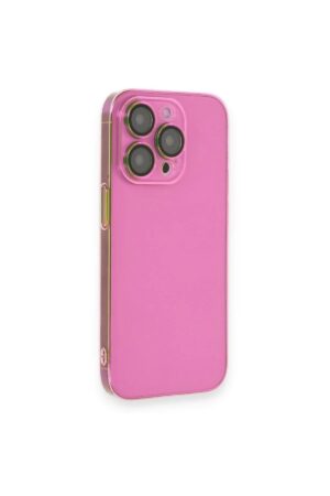 iPhone 14 Pro Kılıf Armada Lensli Kapak - Pembe-(5796)