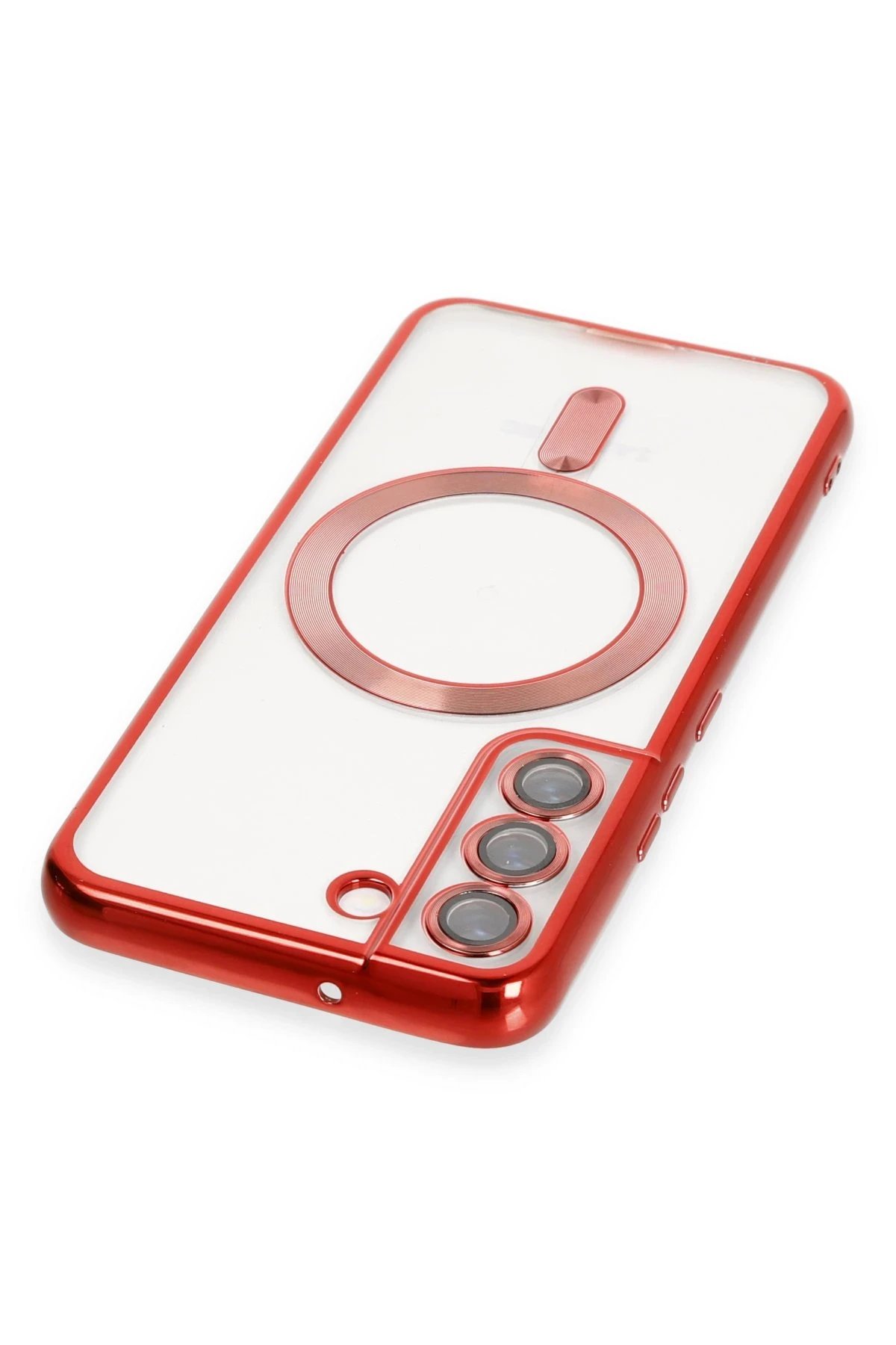 Samsung Galaxy S22 Kılıf Kross Magneticsafe Kapak - Kırmızı-(5796) - Görsel 3