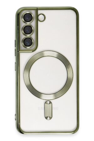 Samsung Galaxy S22 Kılıf Kross Magneticsafe Kapak - Koyu Yeşil-(5796)