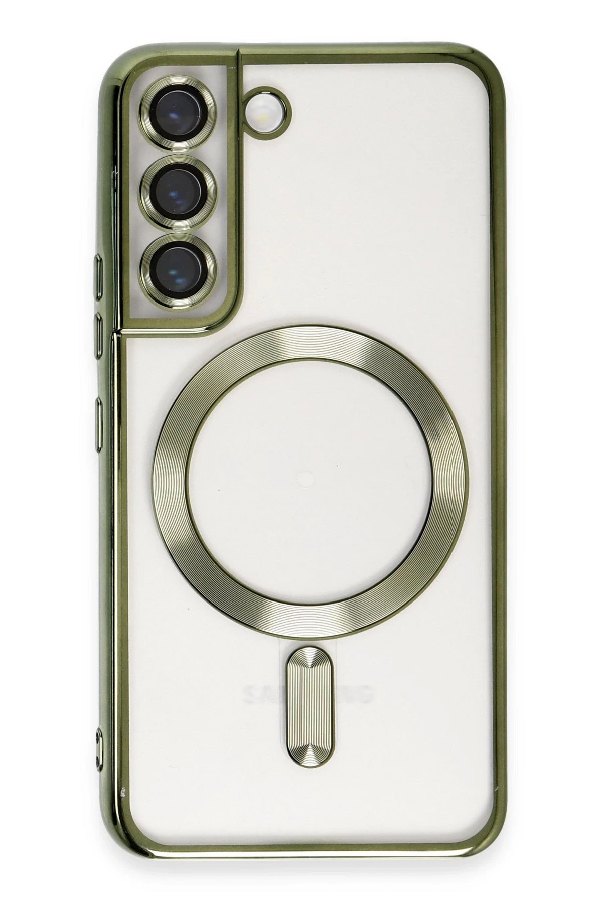 Samsung Galaxy S22 Kılıf Kross Magneticsafe Kapak - Koyu Yeşil-(5796)