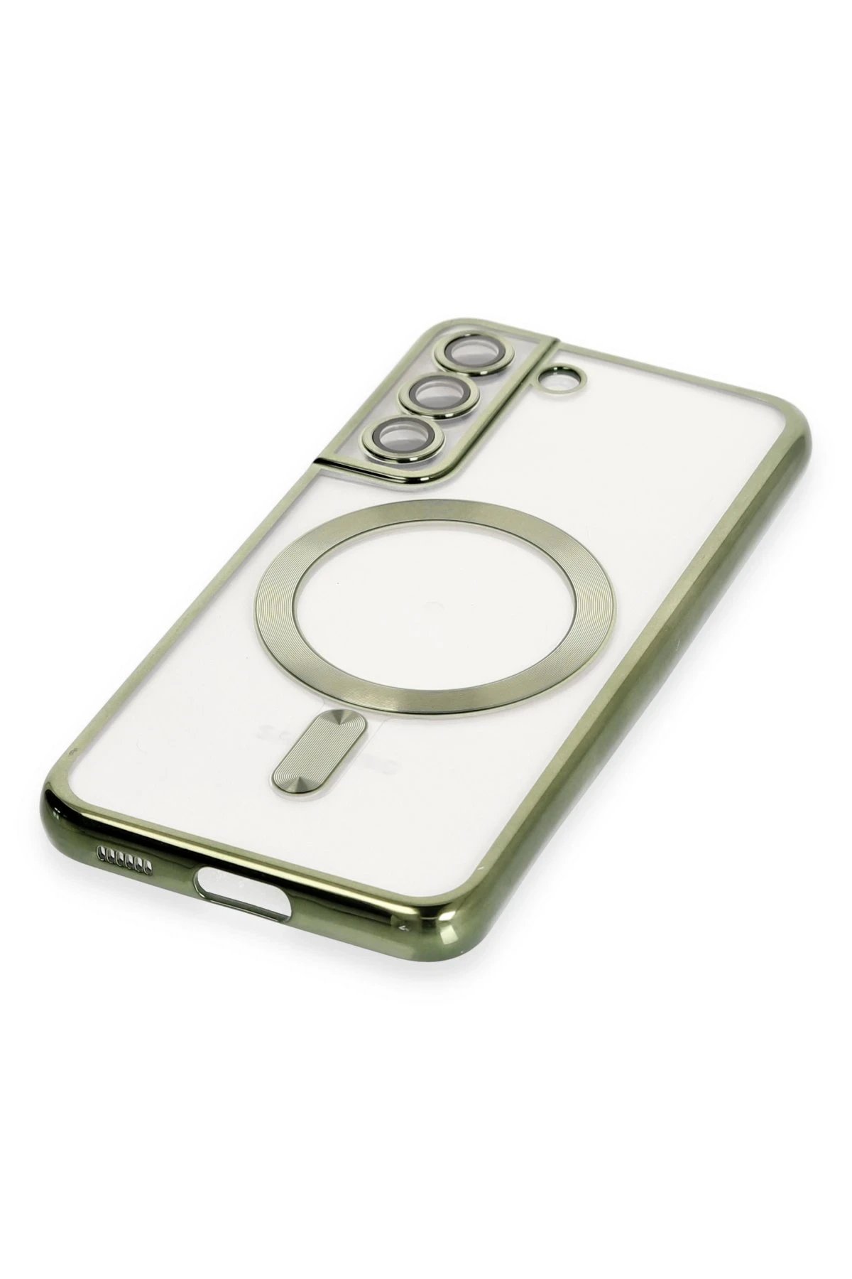 Samsung Galaxy S22 Kılıf Kross Magneticsafe Kapak - Koyu Yeşil-(5796) - Görsel 4