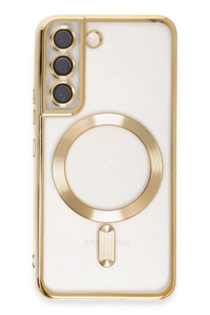 Samsung Galaxy S22 Kılıf Kross Magneticsafe Kapak - Gold-(5796)
