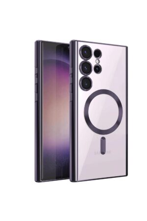 Samsung Galaxy S23 Ultra Kılıf Kross Magneticsafe Kapak - Mor-(5796)